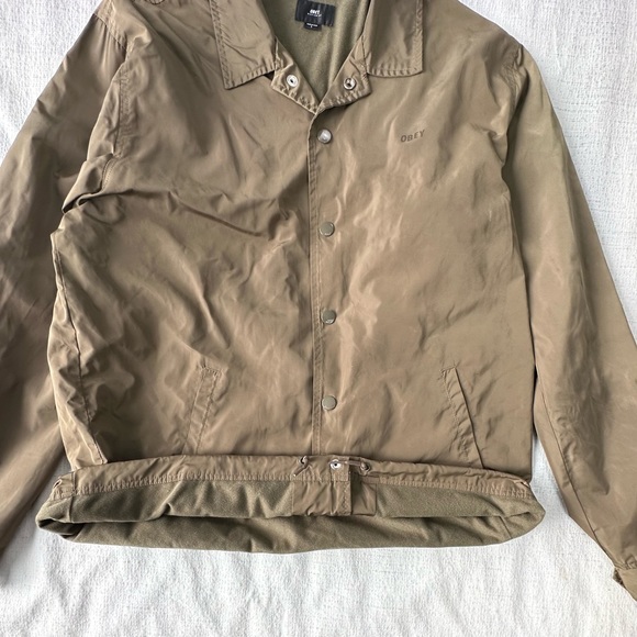 Obey Windbreaker Jacket Men's Snap front Size L - Picture 6 of 9